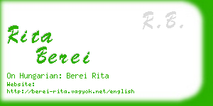 rita berei business card